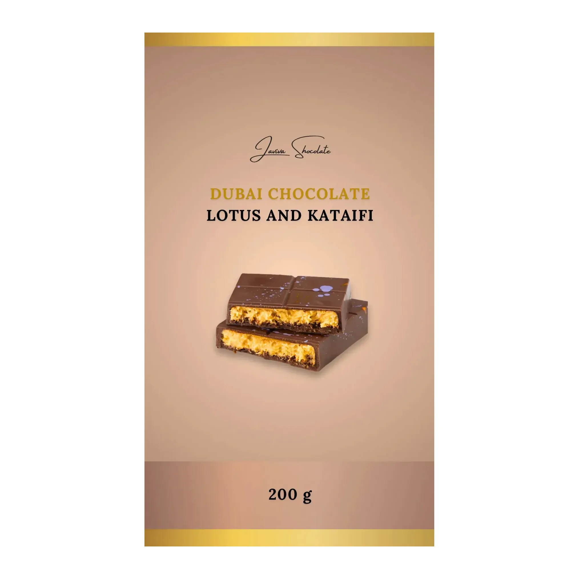 Дубайський шоколад бісквіт Lotus та катаїфі Laviva Chocolate 200г