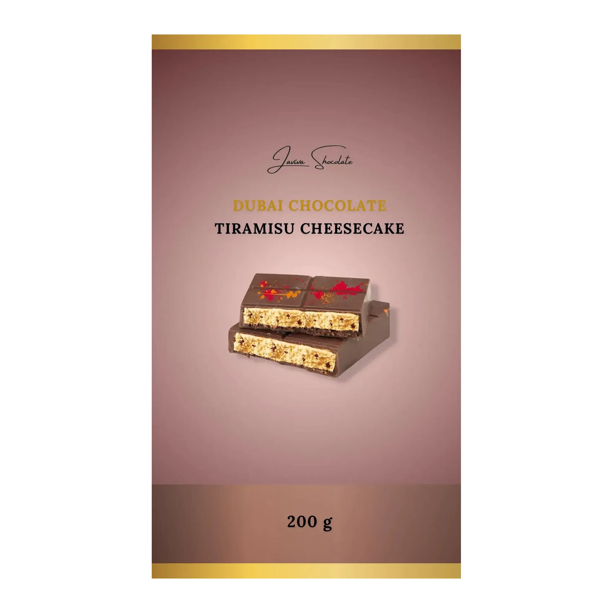 Дубайський шоколад Tiramisu Cheesecake Laviva Chocolate 200г - Зображення 1